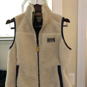 LL Bean fuzzy vest